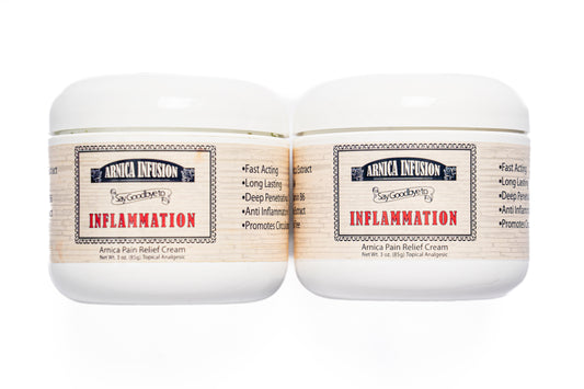 Arnica Infusion Pain Relief Cream - 2-Pack - Fast Acting Arnica Cream - For Sore Muscles, Joints, Arthritis, Backaches, Sprains, Strains & Bruises